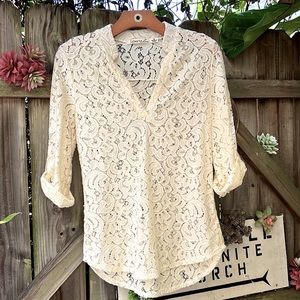 Cream lace shirt